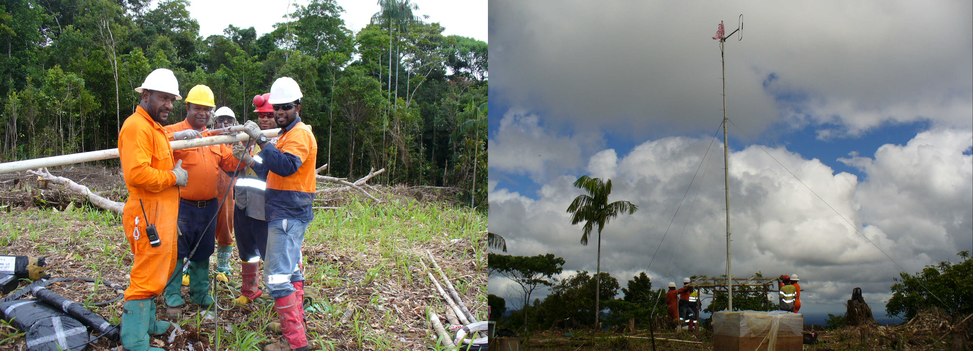 VHF Radio Comms setup at Gulf province Papua New Guinea